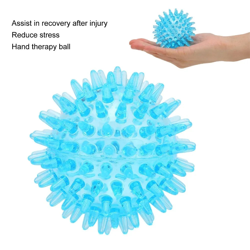 Silicone Spiky Massage Ball Trigger Point Arms Finger Grip Strength Trainer Hand Foot Pain Relief Arthritis Rehabilitation