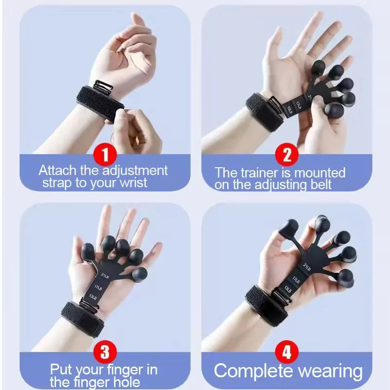 1Pcs Adjustable Hand Strengthener-Medical Finger Arthritis Grip Trainer-Hand Strengthener Expander Finger Exerciser