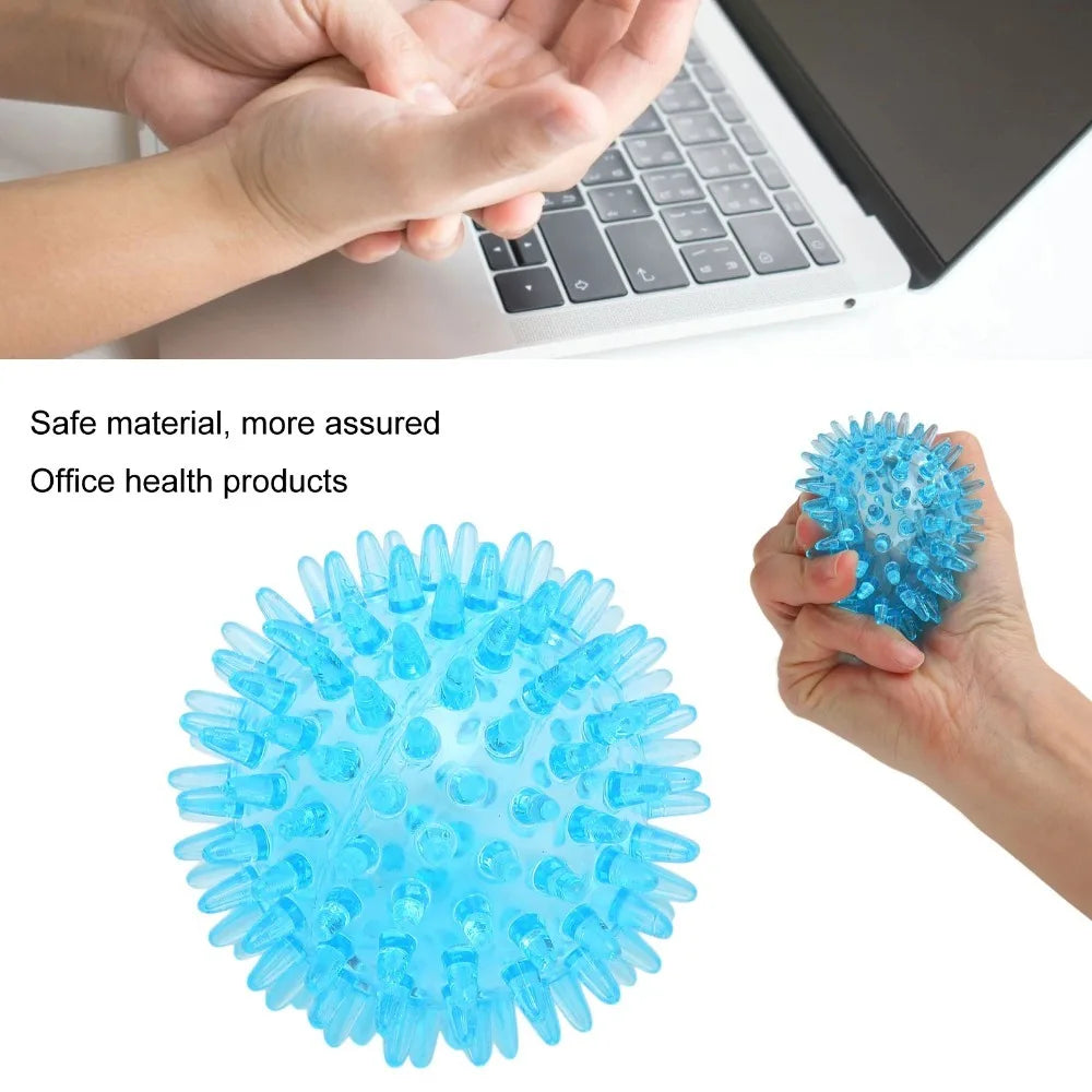 Silicone Spiky Massage Ball Trigger Point Arms Finger Grip Strength Trainer Hand Foot Pain Relief Arthritis Rehabilitation